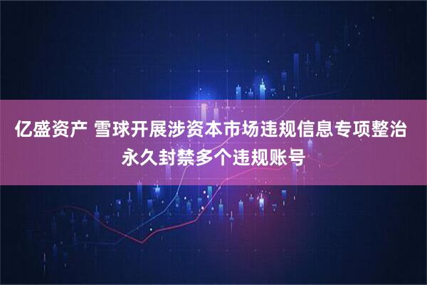 亿盛资产 雪球开展涉资本市场违规信息专项整治 永久封禁多个违规账号